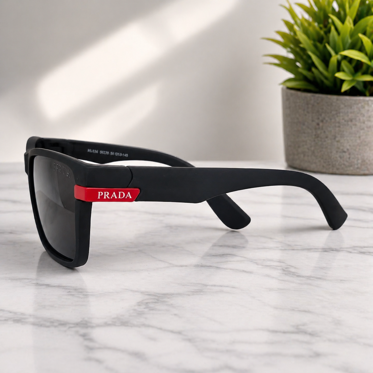Big Bag - Prada Black Polorized Sunglasses For Men